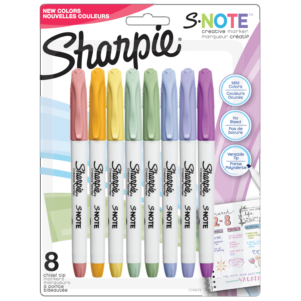 Sharpie SNote Creative Markers, Highlighters, Assorted Colors, Chisel