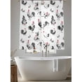 thumbnail image 5 of Rooster Hen Sheer Curtains 72 Inches Long 2 Panels Watercolor Farm Animal Rustic Black Country Light Filtering Semi Sheer Window Curtains Drapes for Bedroom Living Room 52"x72", 5 of 7