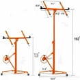 thumbnail image 2 of Garvee 16-Ft Drywall Lift, 150 lb Panel Hoist, 360° Rotate/60° Tilt, Telescopic Arm, 3 Locking Casters,Orange, 2 of 7