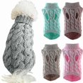 thumbnail image 2 of Pull Chaud pour Chien Vêtements Chiot Chat Tricoté Uni, 2 of 3