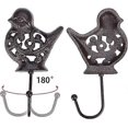 thumbnail image 2 of Vintage Cast Iron Bird Decorative Hooks Hangers with Screws, Heavy Duty Wall Garage Hook Rustic Country Wall Coat Hook Bird Animal Hook for Hanging To, 2 of 5