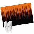 thumbnail image 2 of Rectangle Area Rugs 2 x 3 Ft, Burnt Orange Black Ombre Non-Slip Residential Carpet, Modern Abstract Striped Gradient Indoor Crawling Mats Runner Rugs for Living Room/Dining Room/Bedroom, 2 of 9