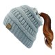 thumbnail image 1 of Gorros de invierno para mujer Knit Skull Beanie Outdoor Runner Messy Bun Ponytail Cap WD.WDQZL Hogar, 1 of 2
