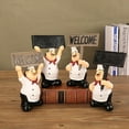 thumbnail image 5 of Estatuilla de Chef bonita de resina para restaurante, estatua en miniatura, adornos, tablero de bienvenida, Decoración de mesa, 5 of 5