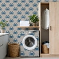 thumbnail image 4 of Crab Peel and Stick Wallpaper 17.7in x 9.8ft Blue Crab Intricate Patterns Beige Contact Paper Vinyl Waterproof Self Adhesive Wall Paper for Bedroom Shelf Cabinet Renter Friendly, 4 of 8