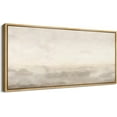 thumbnail image 2 of IDEA4WALL Extra Large Framed Canvas Print Wall Art Minimalist Neutral Landscape Abstract Horizon Line Retro Artwork Nature Wilderness Fine Art Vintage Decor for Home Decoration - 60"x30", 2 of 5