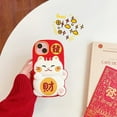 thumbnail image 2 of Case for iPhone 13,Kawaii Phone Cases 3D Silicone Cartoon Lucky Cat Fun Cute Case Soft Rubber Shockproof Protective Case Women Girls for iPhone 13, 2 of 7