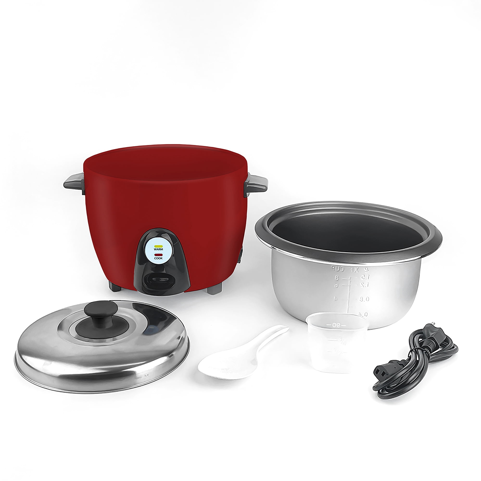 Zummy 7 Cup Rice Cooker with Measuring Cup & Serving Spoon
