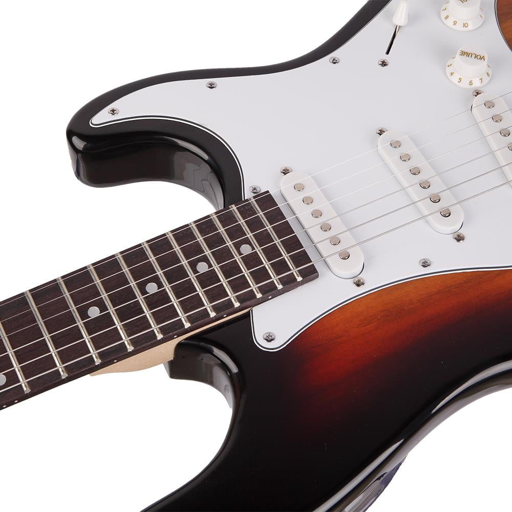 Glarry Rosewood Fingerboard 22 Frets Electric Guitar with Gig Bag, Strap, Pick