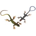 thumbnail image 2 of 2pcs Plastic Lizard Decor Animal Models Skink Ornament Trick Toys for Kids (Green, Blue), 2 of 2