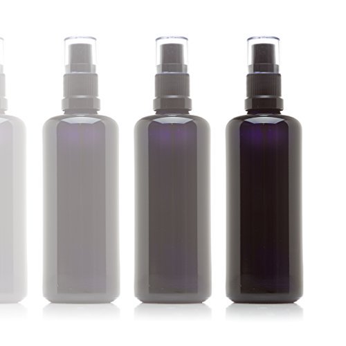 Infinity Jars 100 Ml (3.4 fl oz) Black Ultraviolet Glass Fine Mist Spray Bottle 10-Pack