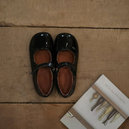 

Yun Er Ma Girls 2024 Spring New Cowhide Velcro Shoes Baby Spring and Autumn Soft Sole Shoes Shoes Trendy