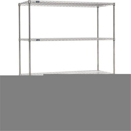 

Nexel Industries C2460PSB Stainless Steel Wire Shelf Stem Caster Truck with Polyurethane Wheels & Brakes- 24 x 60 x 69 in.