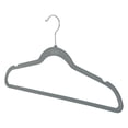 thumbnail image 3 of Set de 50 Ganchos Metálicos para Ropa PERFECT SPACE con Recubrimiento Antideslizante de Terciopelo y Gancho Giratorio 360° (Gris), 3 of 5