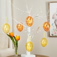 thumbnail image 3 of Set of 6 Transparent Glitter Gem Easter Egg Ornaments - 3.25", 3 of 7
