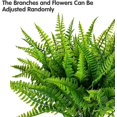 thumbnail image 3 of MAMOWEAR 12PCS Artificial Boston Fern Plants, UV Resistant Plastic Fake Plants Bushes Faux Shrubs Greenery for Hanging Planter Porch Garden Porch Window Box Home Decoration, 3 of 7