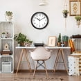 thumbnail image 3 of Soro Essentials- 10" Wall Clock Black Color- Round Silent Non-Ticking Analog Clock Quartz Battery Operated Round Easy to Read for Office Home Bathroom Kitchen Bedroom School Living Room, 3 of 5