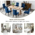 thumbnail image 5 of KCC Velvet Tufted Dining Chairs Set of 4, Back Pull Ring Design with Nailhead Trim, Solid Wood Leg Upholstered Side Chairs for Kitchen & Dining Room, Blue, 5 of 9