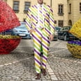 thumbnail image 2 of Mardi Gras Outfits Mens And Gold Carnival Suit All Print And Pants Two Piece Set Casual Vacation Clothes For Holiday Carnival Festival Outfit White XL, 2 of 6