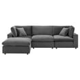 thumbnail image 3 of Sectional Sofa Set, Velvet, Grey Gray, Modern Contemporary Urban Design, Living Lounge Room Hotel Lobby Hospitality, 3 of 10