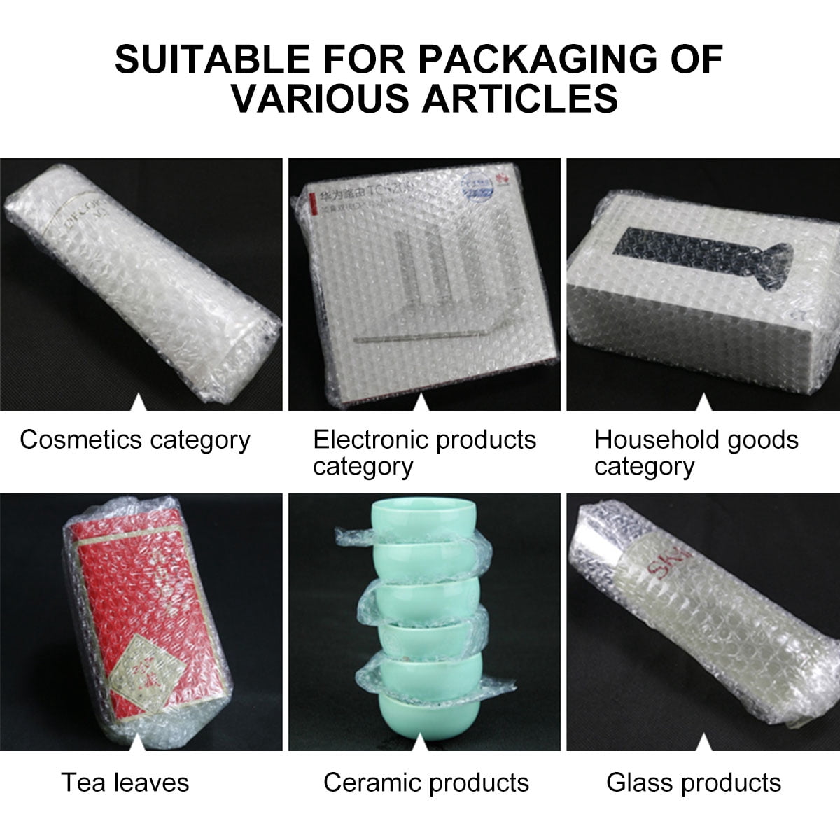PBPBOX Lightweight White Bubble Roll Wrap for Packing and Protecting Electronics and Collectibles