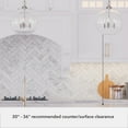 thumbnail image 5 of Hunter - High Oaks 3-light Brushed Nickel, Medium Size Pendant Light, Dimmable, Formal Style, Globe Shaped, for Bedrooms, Dining, Living Rooms - 48061, 5 of 7