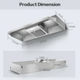 thumbnail image 4 of Joeaonz 24-Inch Ductless Under Cabinet Range Hood with LED Light, Stainless Steel, Rear Exhaust, 2-Speed, Dishwasher-Safe Filter, 4 of 10