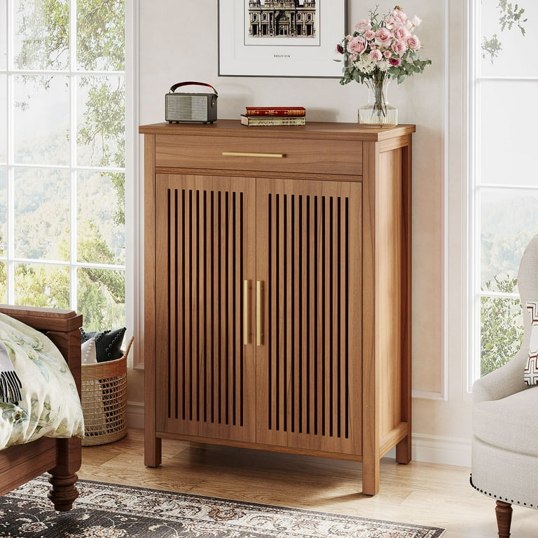 Tribesigns 5-Tier Shoe Cabinet, Shoe Cabinet with Louvered Doors