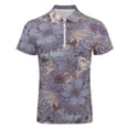 thumbnail image 4 of The Wild Side Avender Ice Men Zipper T-shirt Summer Casual Short Sleeve T-shirt Top, 4 of 7