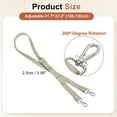 thumbnail image 2 of 1" Genuine Leather Purse Strap for Bag (Grey, Silver Buckle), 2 of 6
