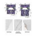 thumbnail image 6 of Purple Floral Swag Valance and Tier Curtains 24'' Length Set, Vintage Green Flower Ombre Botanical Light Filtering Kitchen Curtains, Tier Curtain Valances for Bathroom/Living Room/Bedroom/Café, 6 of 6
