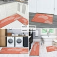 thumbnail image 6 of 2 Piece Orange Red Dalia Rug Kitchen Rug Set, Decor Kitchen Rugs, Absorbent Non-Slip Washable Floor Mats, Home Indoor Runner Rugs 17"x47"+17"x30", 6 of 7