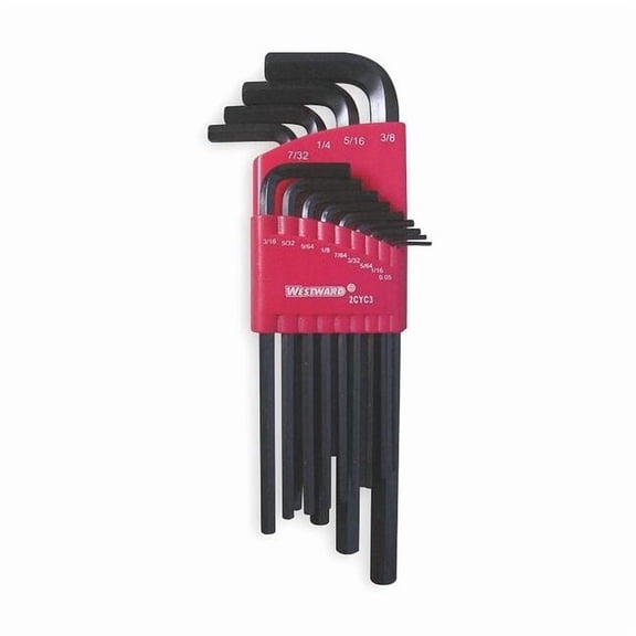 Westward 13 Piece SAE L-Shape Hex Key Set, 2CYC3 2CYC3