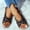 Multicolor, variant on Flat Slides Sandals for Women Slip On Footbed Sandal Slippers Fashion Flat Indoor Outdoor Boho Beach Flip Flop Low Top Slides Summer Cross Strap Ladies Casual Shoes Linen Slippers