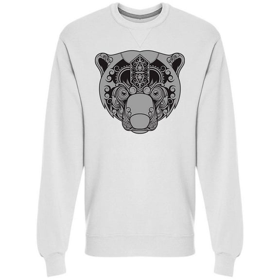Bear Ornament Art Sweatshirt Men -Image by Shutterstock, Male XX-Large