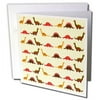 3dRose Cute Dinosaur Parade Pattern For Boys And Dino Lovers - Greeting Cards, 6 by 6-inches, set of 12