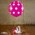 thumbnail image 5 of PMU Premium Latex Balloons-Jumbo Size Balloons for Birthdays,Wedding Parties, Baby Shower,Indoor & Outdoor Party Events & Decoration Supplies-Made in USA,36 Inch Magenta W/ White Polka Dots,Pkg/1, 5 of 7
