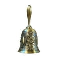 thumbnail image 2 of JeashCHAT Retro Metal Tone Copper School Dinner Shop Hand Bell Tea Bell Hand Held Clearance, 2 of 5