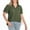 Solid, variant on YHAJDS Short Sleeve Shirt for Women Solid Color Chiffon V Neck Loose Plus Size Spring Blouse