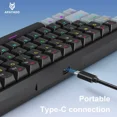 thumbnail image 4 of K61 61-keys Wired Mechanical Keyboard,Type-C Interface,Desktop Computers, Laptops, 4 of 9