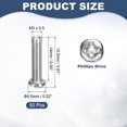 thumbnail image 2 of Uxcell M3x14-0.5mm Pan Head Machine Screws, Phillips Drive for Computers, 50 Pcs, 2 of 7