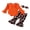 Orange, variant on Wassery Baby Girls Halloween Clothes Long Sleeve Ribbed Romper Ghost Pumpkin Print Flared Pants Headband 3 6 9 12 18 Months Newborn Fall Winter Outfits Set