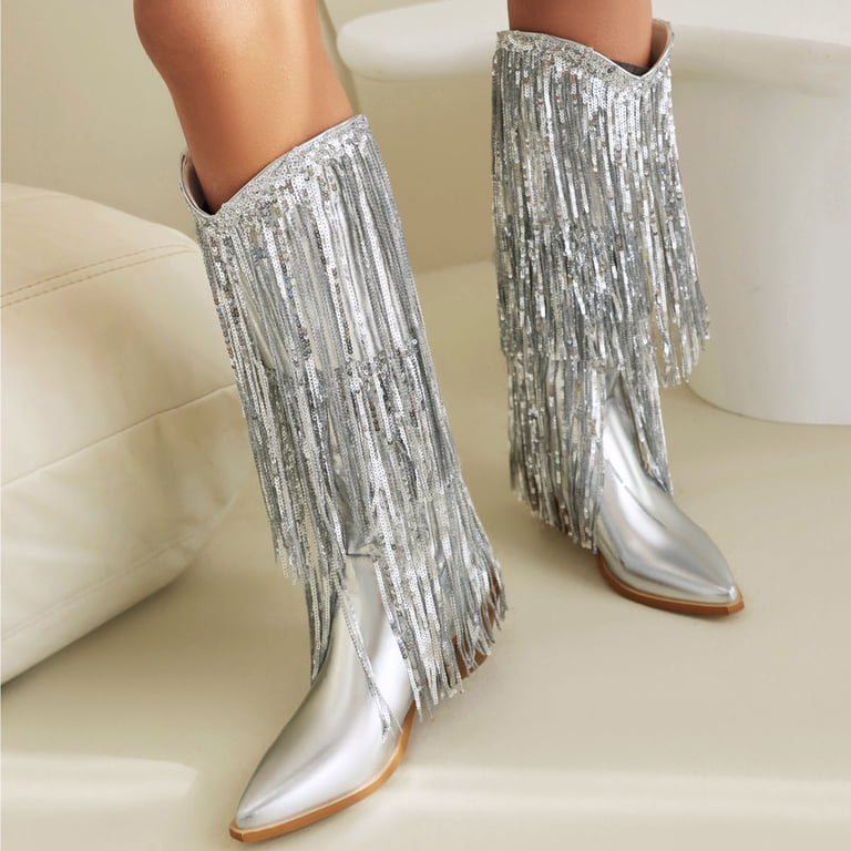 silver dress booties Azura Metallic Pointed Toe Ankle Boots