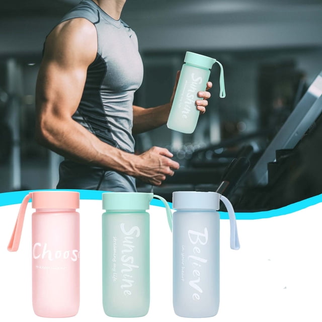Back to School! mtvxesu Water Cup with Handle, Plastic Cup Frosted Mug Large Capacity Fresh Student Portable Cups 600ml Water Cup Kids Cup for Water Clearance