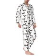 thumbnail image 2 of Daiia Dachshund Dog Puppy for Men's Long-Sleeved Pajama Set – Soft & Comfortable Sleepwear Button-Up Pajamas Cozy Lounge Wear-Large, 2 of 7