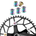thumbnail image 1 of 4x Tornillos de plato de bicicleta Tornillos de rueda de cadena de disco doble simple Aleación de titanio para color de 105-14 mm Cola Pernos de plato de bicicleta, 1 of 8