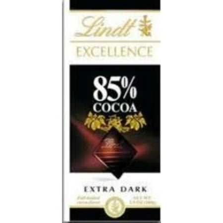 Excellence Bar (Dark Chocolate 85% Cocoa) - Pack of 4, Gourmet dark chocolate, formulated and crafted by the Swiss. By (Best Swiss Chocolate In The World)