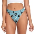 thumbnail image 1 of Fotbe Cute Dog Footprints Tanga Sin Costuras para Mujer con Estampado – Panties Invisibles, Transpirables y Cómodos para Uso Diario-Small, 1 of 6