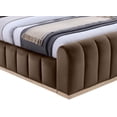 thumbnail image 6 of Meridian Furniture Amara Brown Velvet King Bed, 6 of 10
