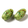 thumbnail image 2 of Handmade Lampwork Beads Barrel Yellow Green 24.5x14.5mm Hole: 1.6mm, 2 of 3